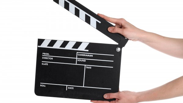 Bild Film Klappe schwarz weiß