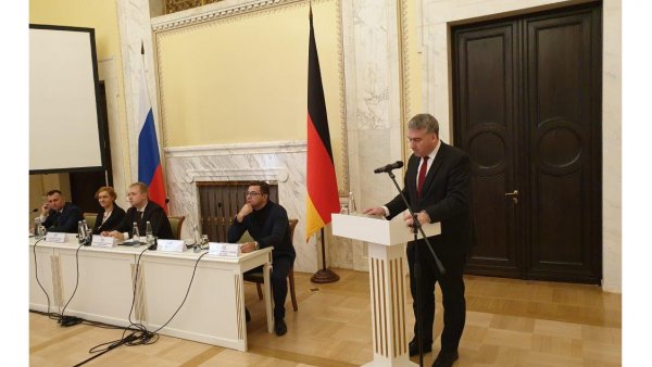 Justizstaatssekretär Dirk Wedel zu Besuch in St. Petersburg anlässlich der Deutschen Woche