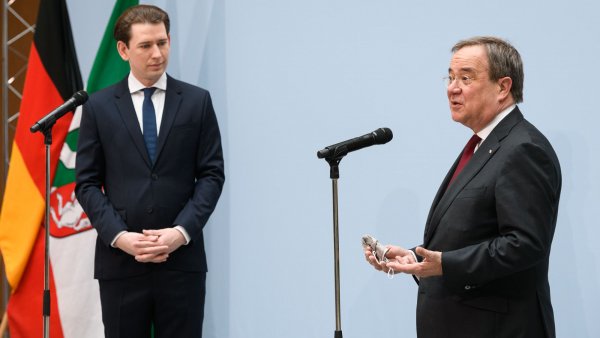 Ministerpräsident Armin Laschet empfängt den österreichischen Bundeskanzler Sebastian Kurz