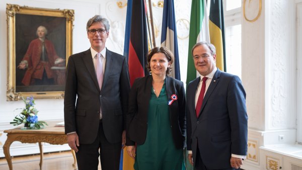 Ministerpräsident Armin Laschet trifft die französische Sportministerin Roxana Maracineanu in Aachen