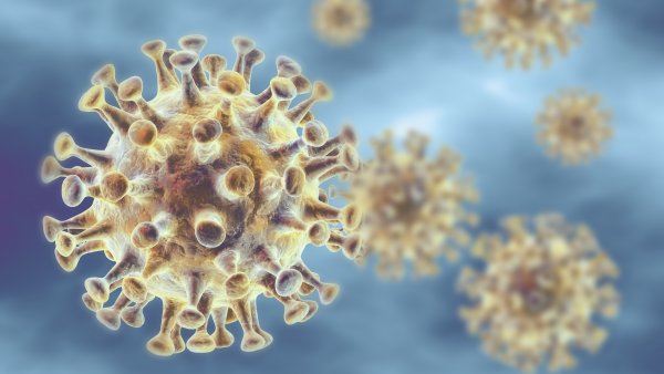 Animierte Grafik eines Corona-Virus