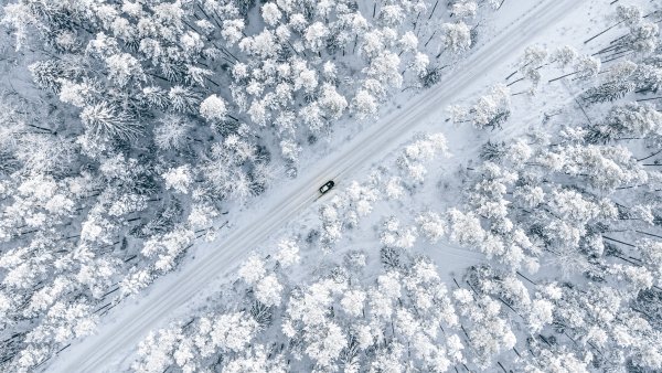 Schnee Straße Winter