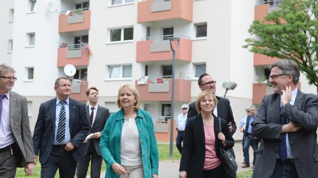 Besuch von Ministerpräsidentin Hannelore Kraft beim Förderprogramm "Soziale Stadt Neu-Tannenbusch" in Bonn