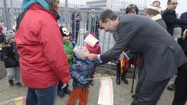 König Felipe VI. von Spanien hat Ministerpräsidentin Hannelore Kraft in Gütersloh besucht.