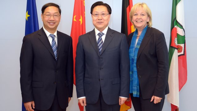 Besuch des Parteisekretärs der chinesischen NRW-Partnerprovinz Sichuan, Wang Dongming