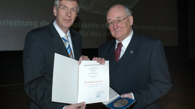 Innenminister verleiht Sportplaketten, Herbert Schartmann aus Stolberg