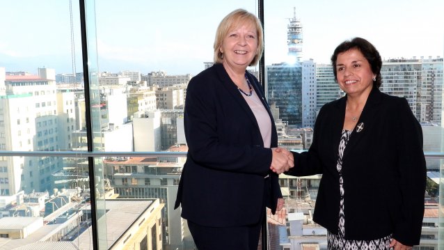 Gespräch von Ministerpräsidentin Hannelore Kraft mit Chiles Bergbauministerin Aurora William