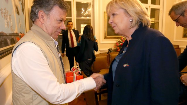 Ministerpräsidentin Hannelore Kraft besucht Kolumbiens Staatspräsident Juan Manuel Santos