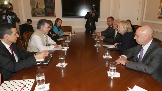 Ministerpräsidentin Hannelore Kraft besucht Kolumbiens Staatspräsident Juan Manuel Santos