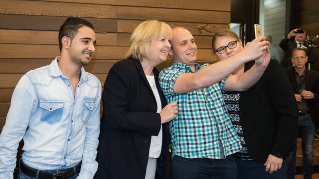 Ministerpräsidentin Hannelore Kraft informiert sich in Euskirchen über das Thema "unbegleitete minderjährige Flüchtlinge"