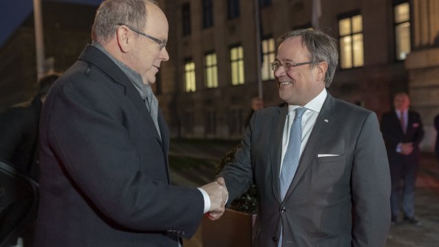 Ministerpräsident Armin Laschet empfängt Fürst Albert II. von Monaco
