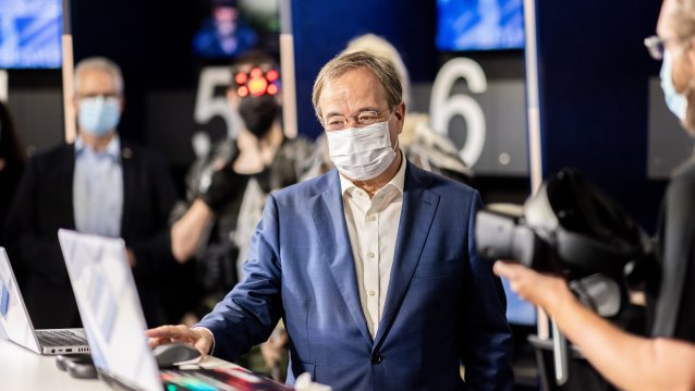 Ministerpräsident Armin Laschet eröffnet Zentrum zur Vernetzung der Games-Branche mit weiteren Wirtschaftsbereichen in Düsseldorf