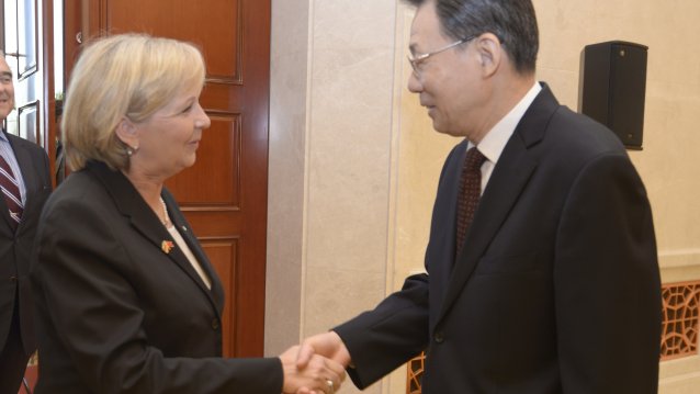 Ministerpräsidentin Hannelore Kraft trifft den Gouverneuer der Proviz Jiangsu, LI Xueyong in Nanjing