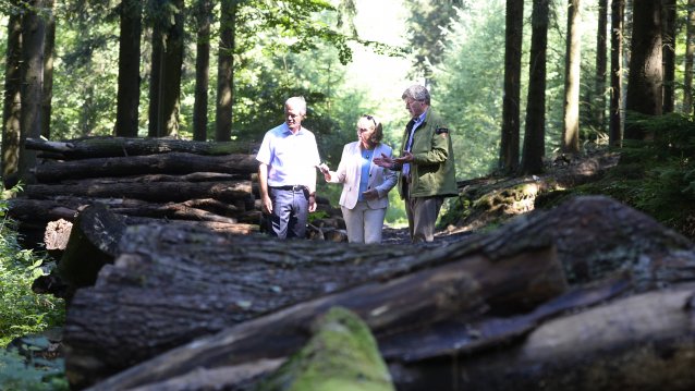 Waldspaziergang mit Ministerpräsidentin Hannelore Kraft und Umweltminister Johannes Remmel