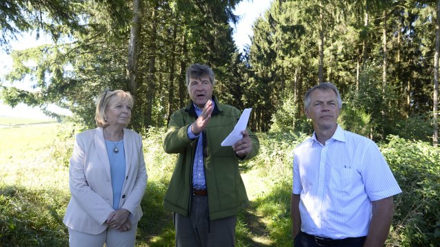 Waldspaziergang mit Ministerpräsidentin Hannelore Kraft und Umweltminister Johannes Remmel