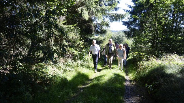 Waldspaziergang mit Ministerpräsidentin Hannelore Kraft und Umweltminister Johannes Remmel