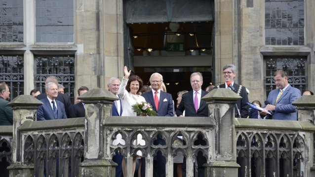 König Carl Gustaf und Königin Silvia von Schweden besuchen Aachen