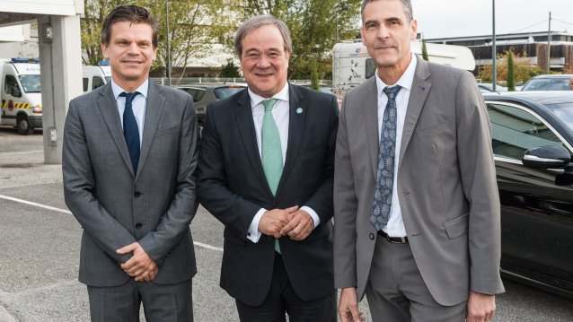 Kulturbevollmächtigter Armin Laschet nimmt am Deutsch-Französischen Ministerrat mit Bundeskanzlerin Angela Merkel und dem französischen Staatspräsidenten Emmanuel Macron in Toulouse teil