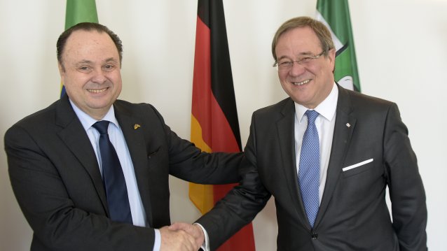 Ministerpräsident Armin Laschet empfängt den Botschafter der Föderativen Republik Brasilien, Mario Vilalva