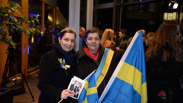 Ministerpräsidentin Hannelore Kraft empfängt das schwedische Kronprinzessinnenpaar und Außenhandelsministerin Dr. Ewa Björling in der Staatskanzlei