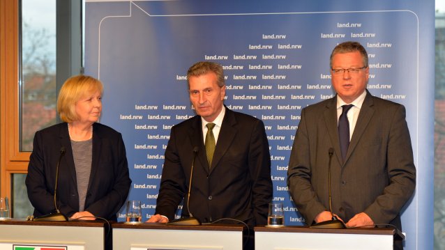 EU-Kommissar Günther Oettinger zu Gast in der Staatskanzlei Nordrhein-Westfalen