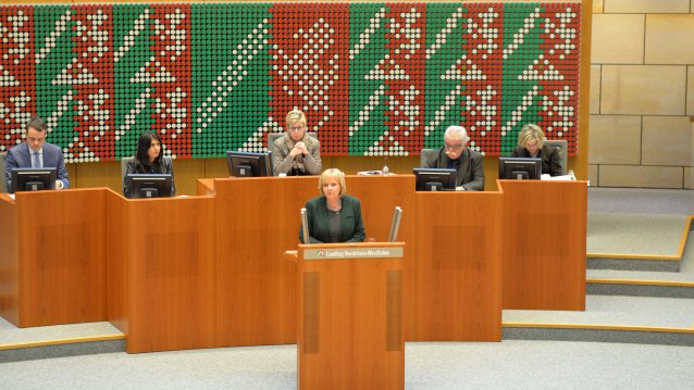 Ministerpräsidentin Hannelore Kraft in der Sondersitzung des NRW-Landtags, 14.01.2016