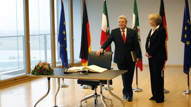 Gauck wird von Ministerpräsidentin in NRW empfangen