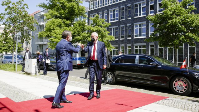Ministerpräsident Armin Laschet empfängt den Bundespräsidenten der Republik Österreich, Alexander Van der Bellen
