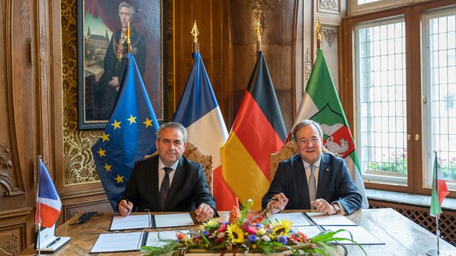 Ministerpräsident Laschet empfängt Präsidenten der französischen Region Hauts-de-France Xavier Bertrand
