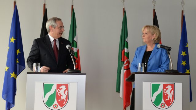 Ministerpräsidentin Hannelore Kraft und IG BCE-Vorsitzender Michael Vassiliadis über aktuelle energiepolitische Fragen, 04.04.2014