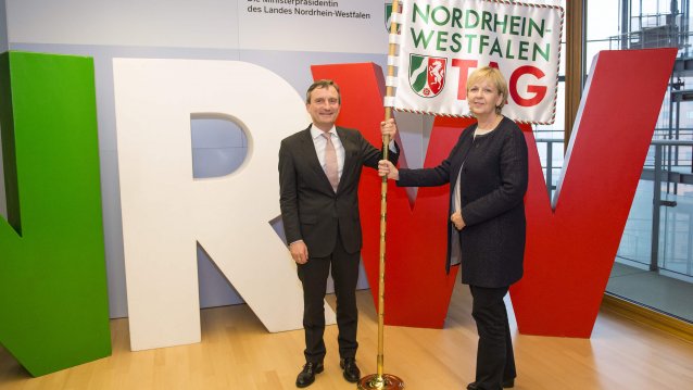 Antrittsbesuch des Düsseldorfer Oberbürgermeisters Thomas Geisel bei Ministerpräsidentin Hannelore Kraft