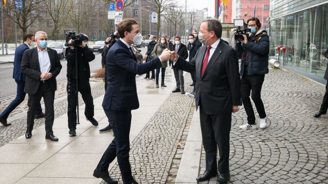 Ministerpräsident Armin Laschet empfängt den österreichischen Bundeskanzler Sebastian Kurz