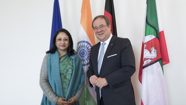 Ministerpräsident Laschet empfängt die Botschafterin der Republik Indien
