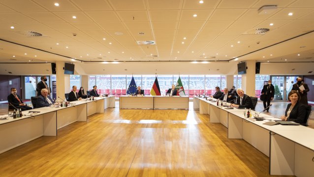 Ministerpräsident Armin Laschet und Bundesgesundheitsminister Jens Spahn besuchen künftiges Impfzentrum in Düsseldorf