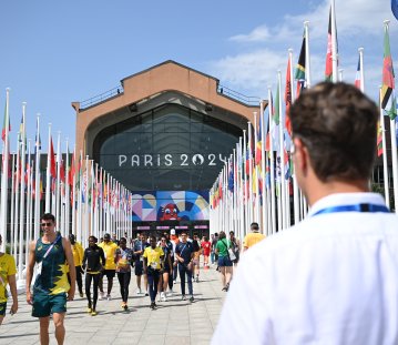 Besuch im Olympischen Dorf