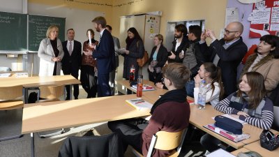 Gute Schule 2020: Ministerpräsidentin  Hannelore Kraft besucht Lore-Lorentz-Berufskolleg in Düsseldorf 