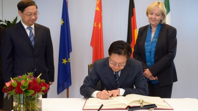 Besuch des Parteisekretärs der chinesischen NRW-Partnerprovinz Sichuan, Wang Dongming