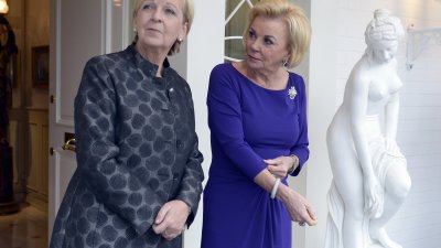 Ministerpräsidentin Hannelore Kraft und Liz Mohn anlässlich eines Mittagessens mit dem Deutsch-Spanischen Unternehmerrat.