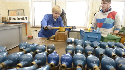 Ministerpräsidentin Hannelore Kraft beim TatKraft-Einsatz in Bad Oeynhausen