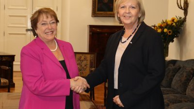 Gespräch von Ministerpräsidentin Hannelore Kraft mit der chilenischen Präsidentin Michelle Bachelet
