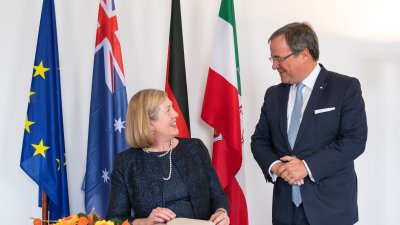 Antrittsbesuch der Botschafterin von Australien, Lynette Wood, in der Staatskanzlei