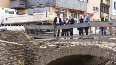 Ministerpräsident Hendrik Wüst besucht gemeinsam mit Bundeskanzler Olaf Scholz und Bundesinnenministerin Nancy Faeser Bad Münstereifel