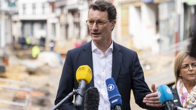 Ministerpräsident Hendrik Wüst besucht gemeinsam mit Bundeskanzler Olaf Scholz und Bundesinnenministerin Nancy Faeser Bad Münstereifel