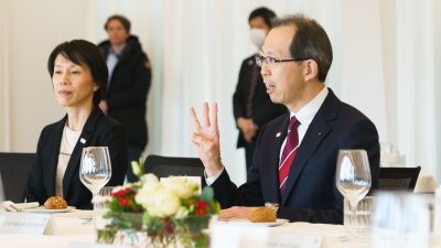 Ministerpräsident Hendrik Wüst trifft den Gouverneur der Präfektur Fukushima Masao Uchibori