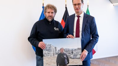 Ministerpräsident Wüst dankt nordrhein-westfälischen Helfern für Erdbebeneinsatz in der Türkei und Syrien