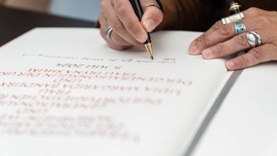 Ministerpräsident Wüst verabschiedet die Generalkonsulin der Republik Portugal und Doyenne des Konsularischen Korps Nordrhein-Westfalen, Lidia Margarida Bandeira Nabais