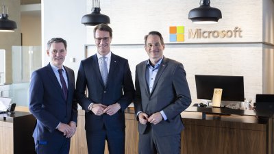 Ministerpräsident Wüst besucht Microsoft-Zentrale in Seattle