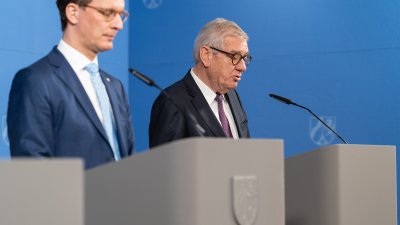 Pressekonferenz mit Spitzvertretern der nordrhein-westfälischen Industrie