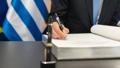 Ministerpräsident Hendrik Wüst empfängt den Botschafter Griechenlands