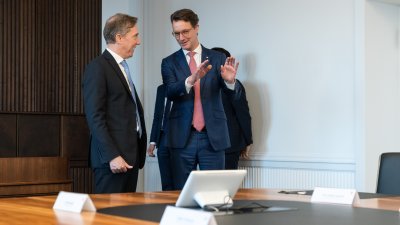 Ministerpräsident Hendrik Wüst empfängt den Botschafter Griechenlands